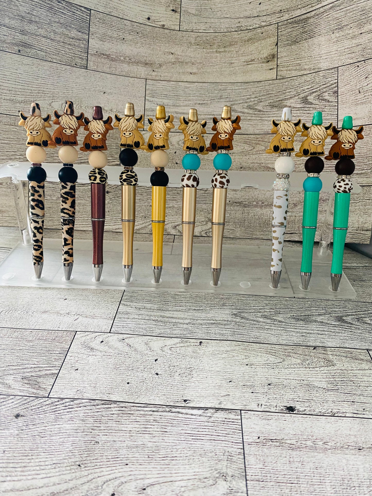 Hyland Cow Beaded Pens