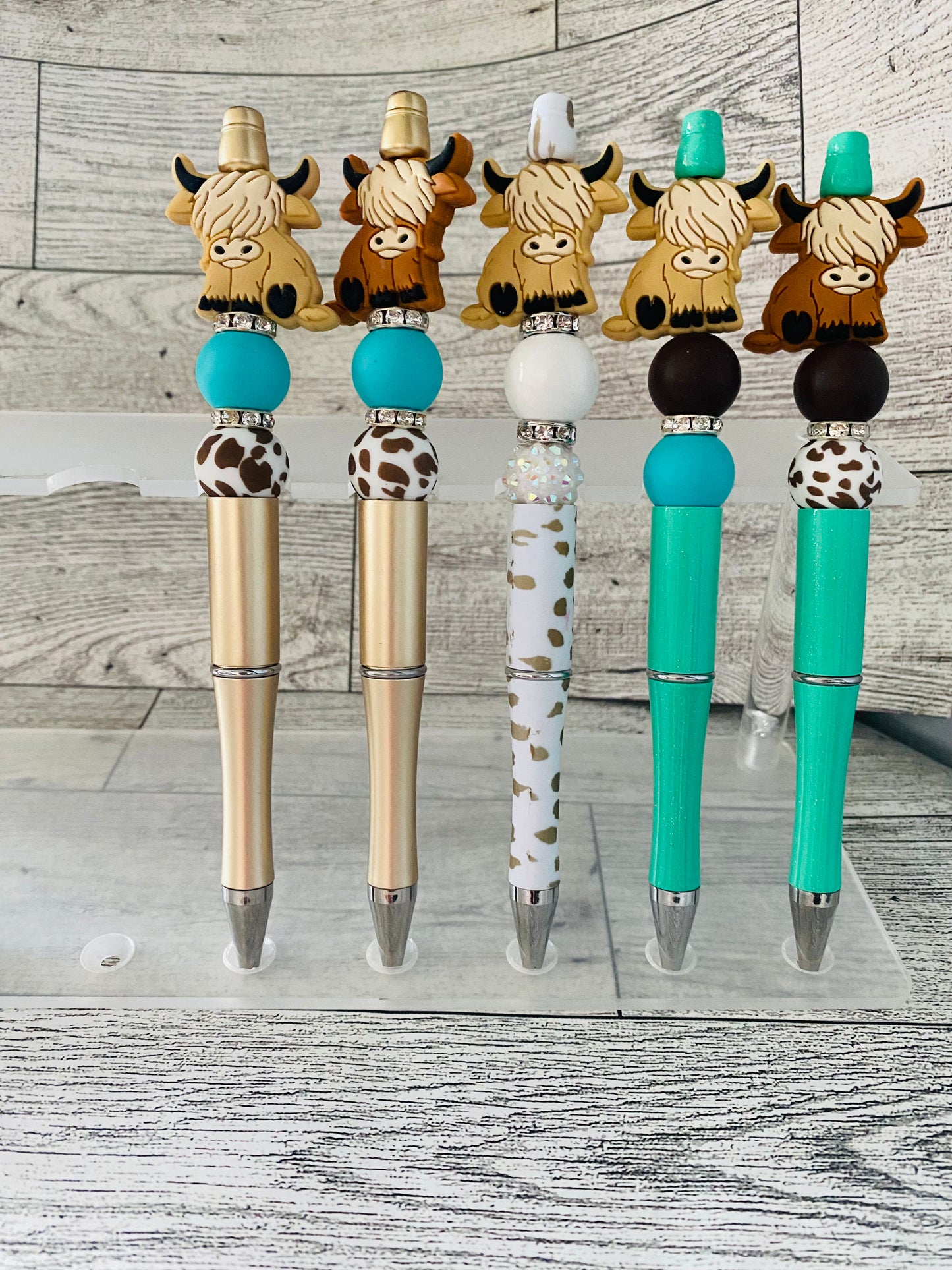 Hyland Cow Beaded Pens