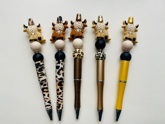 Hyland Cow Beaded Pens