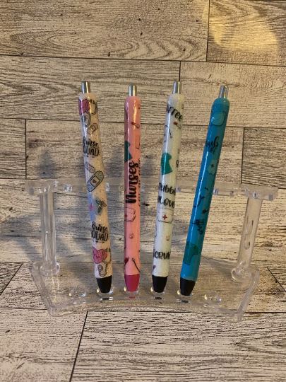 Nurse Glitter Gel Pens, Resin Pen, Scrublife Pens, Inkjoy Gel Pens , Refillable Inkjoy Pens, Custom Glitter Gel Pens